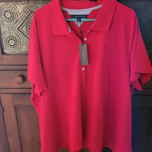 Womens 3X Tommy Hilfiger Shirt New With Tags Red